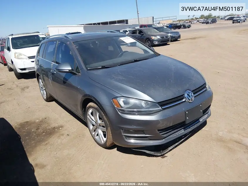 2015 Volkswagen Golf Sportwagen Tdi Sel 4-Door VIN: 3VWCA7AU4FM501187 Lot: 45432216