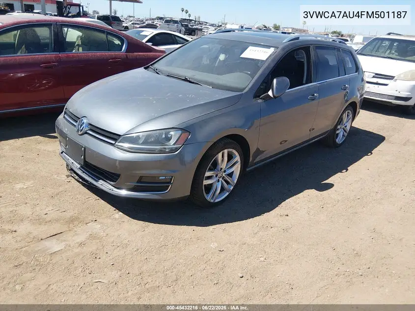 2015 Volkswagen Golf Sportwagen Tdi Sel 4-Door VIN: 3VWCA7AU4FM501187 Lot: 45432216