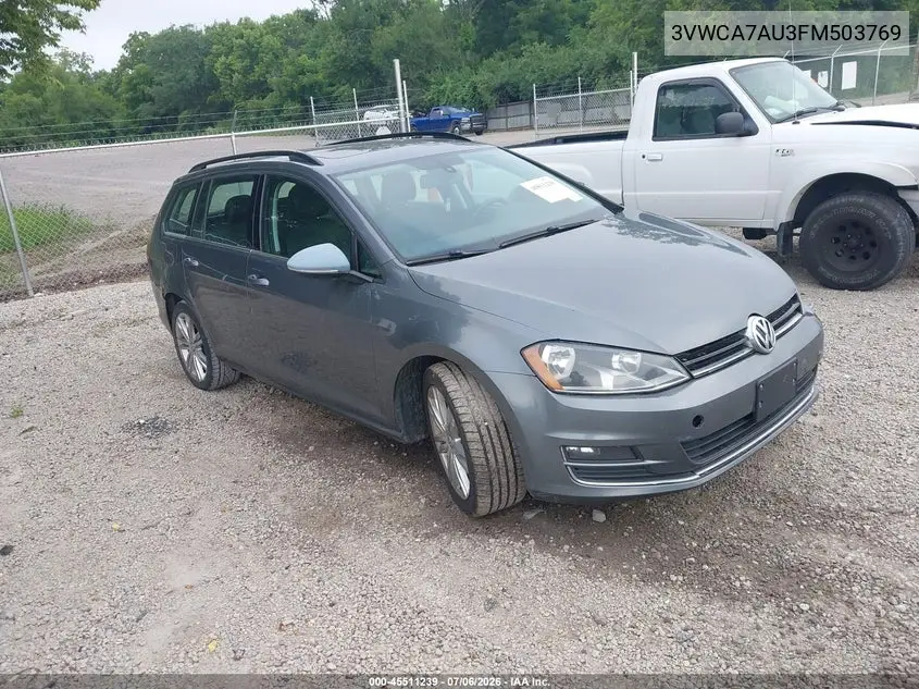 2015 Volkswagen Golf Sportwagen Tdi Se 4-Door VIN: 3VWCA7AU3FM503769 Lot: 45511239