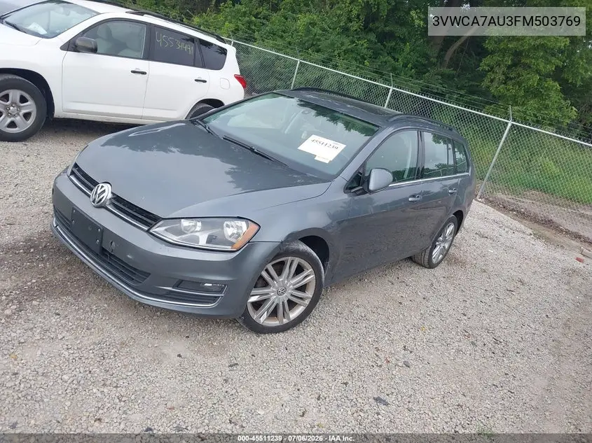 2015 Volkswagen Golf Sportwagen Tdi Se 4-Door VIN: 3VWCA7AU3FM503769 Lot: 45511239