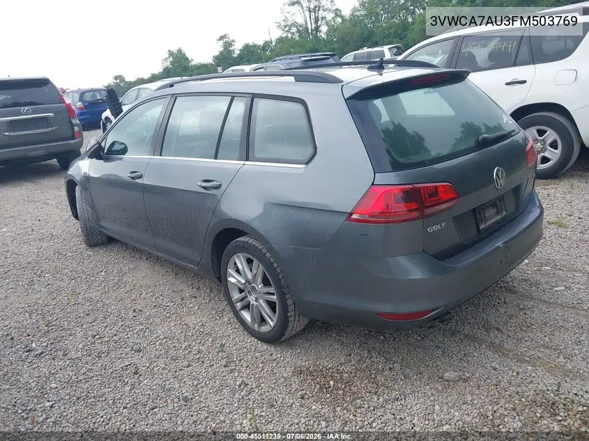 2015 Volkswagen Golf Sportwagen Tdi Se 4-Door VIN: 3VWCA7AU3FM503769 Lot: 45511239