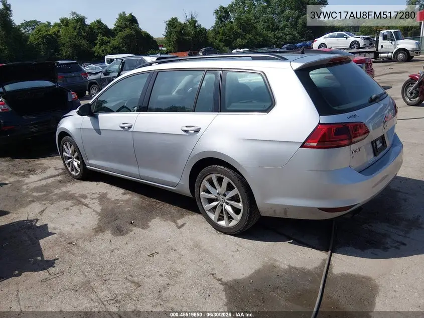 2015 Volkswagen Golf Sportwagen Tsi Se 4-Door VIN: 3VWC17AU8FM517280 Lot: 45519650