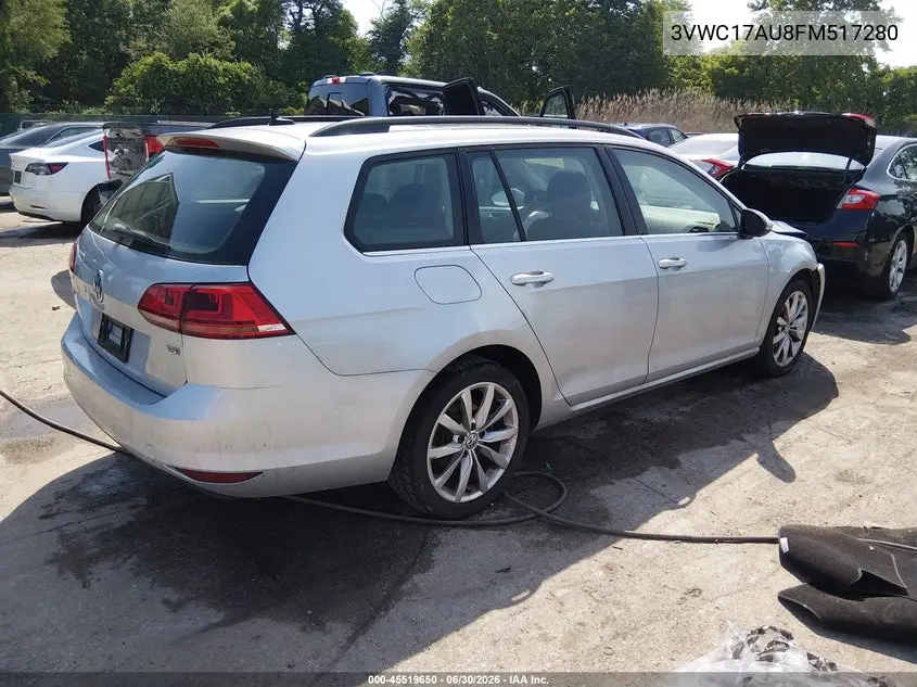 2015 Volkswagen Golf Sportwagen Tsi Se 4-Door VIN: 3VWC17AU8FM517280 Lot: 45519650