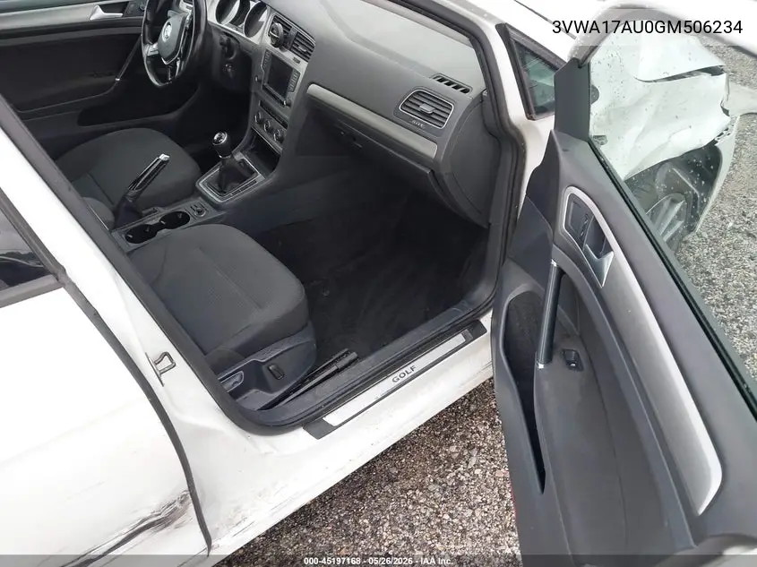2016 Volkswagen Golf Sportwagen Tsi S 4-Door VIN: 3VWA17AU0GM506234 Lot: 45197168