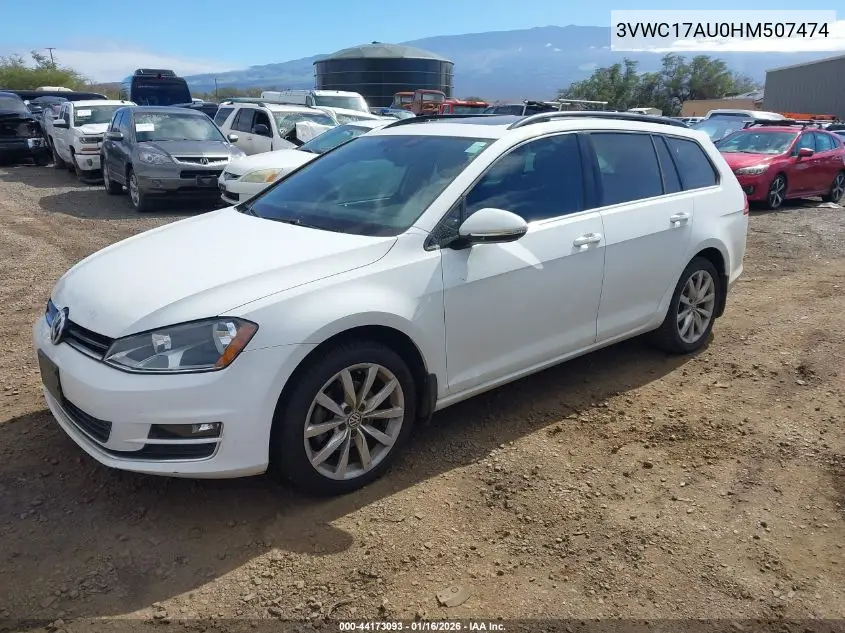 2017 Volkswagen Golf Sportwagen Tsi S/Tsi Se/Tsi Sel VIN: 3VWC17AU0HM507474 Lot: 44173093
