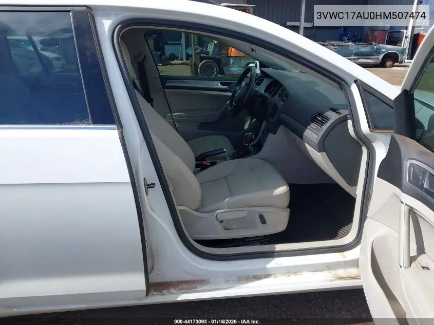 2017 Volkswagen Golf Sportwagen Tsi S/Tsi Se/Tsi Sel VIN: 3VWC17AU0HM507474 Lot: 44173093