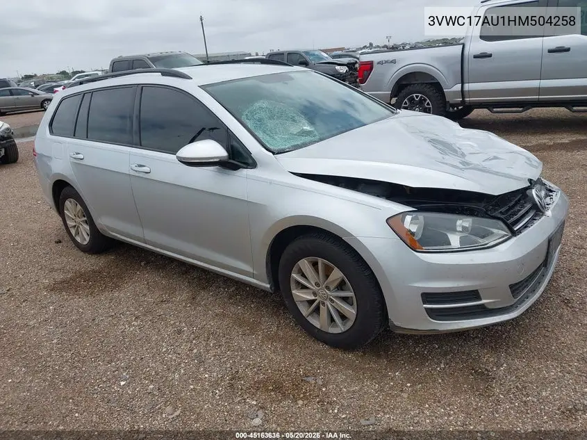 2017 Volkswagen Golf Sportwagen Tsi S VIN: 3VWC17AU1HM504258 Lot: 45163636