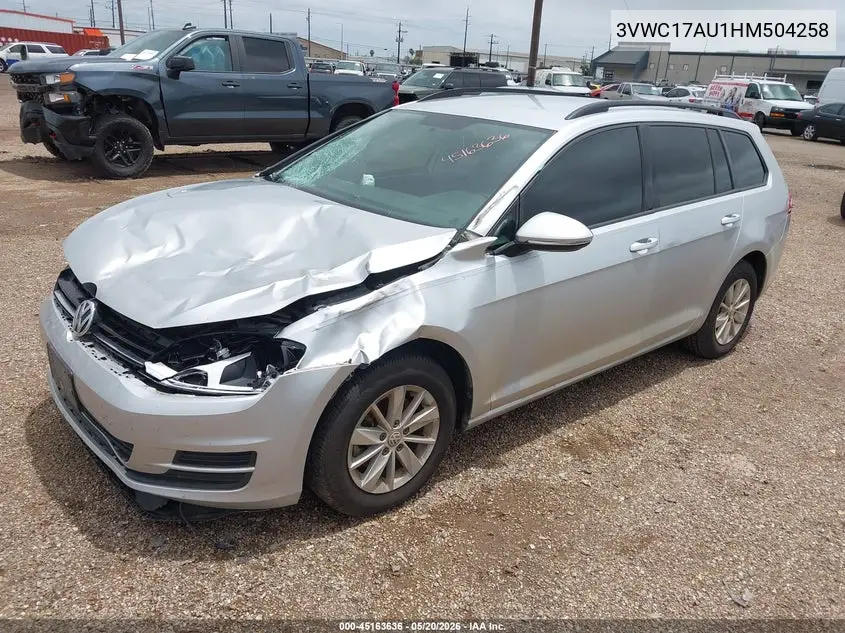 2017 Volkswagen Golf Sportwagen Tsi S VIN: 3VWC17AU1HM504258 Lot: 45163636