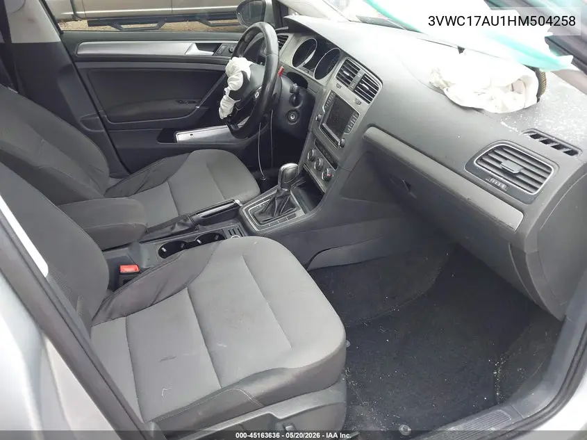2017 Volkswagen Golf Sportwagen Tsi S VIN: 3VWC17AU1HM504258 Lot: 45163636