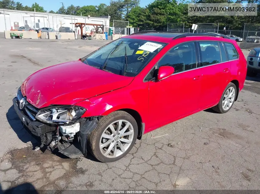 2017 Volkswagen Golf Sportwagen Tsi Se VIN: 3VWC17AUXHM503982 Lot: 45204215