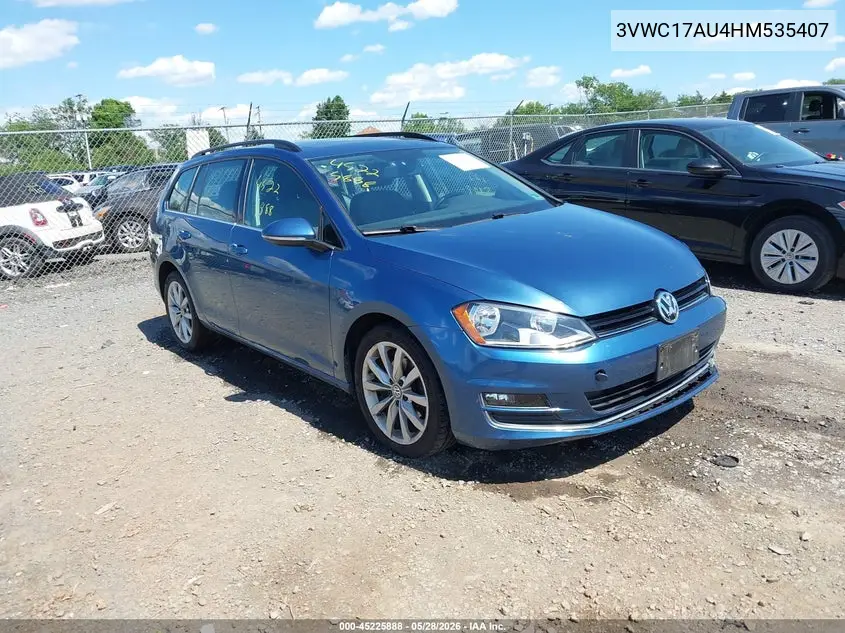 2017 Volkswagen Golf Sportwagen Tsi S/Tsi Se/Tsi Sel VIN: 3VWC17AU4HM535407 Lot: 45225888