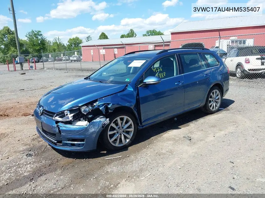 2017 Volkswagen Golf Sportwagen Tsi S/Tsi Se/Tsi Sel VIN: 3VWC17AU4HM535407 Lot: 45225888