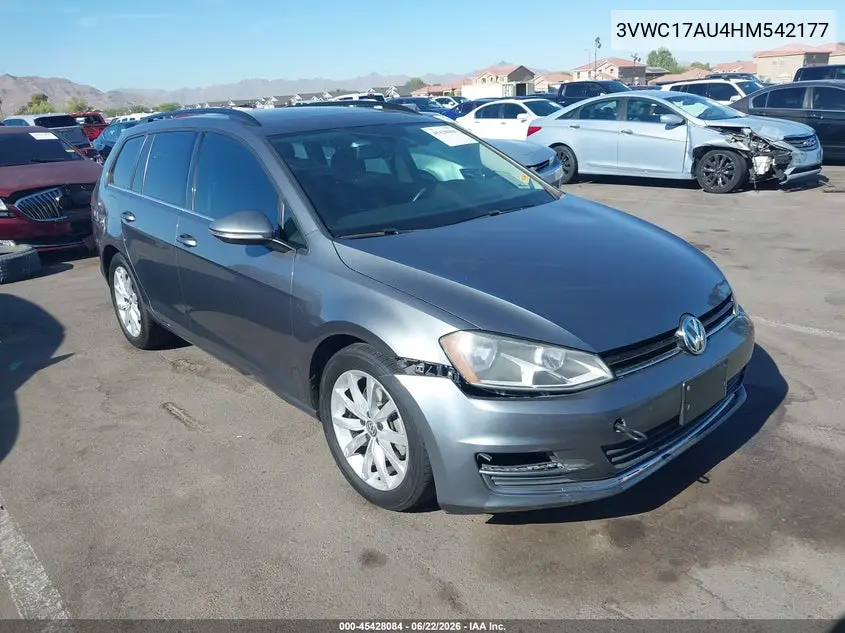 2017 Volkswagen Golf Sportwagen Tsi S/Tsi Se/Tsi Sel VIN: 3VWC17AU4HM542177 Lot: 45428084