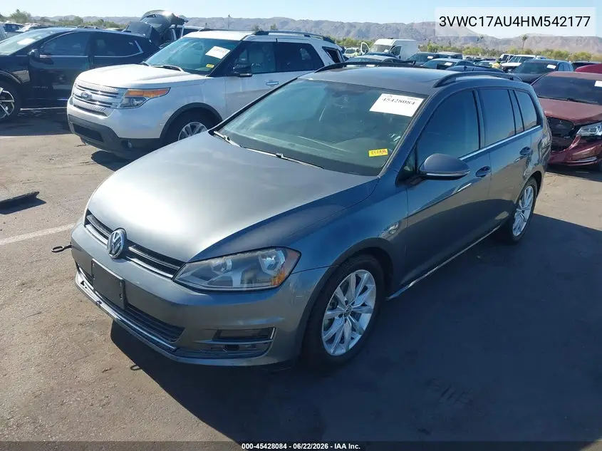 2017 Volkswagen Golf Sportwagen Tsi S/Tsi Se/Tsi Sel VIN: 3VWC17AU4HM542177 Lot: 45428084