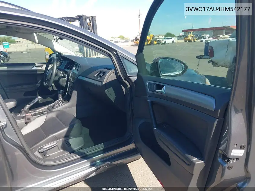 2017 Volkswagen Golf Sportwagen Tsi S/Tsi Se/Tsi Sel VIN: 3VWC17AU4HM542177 Lot: 45428084