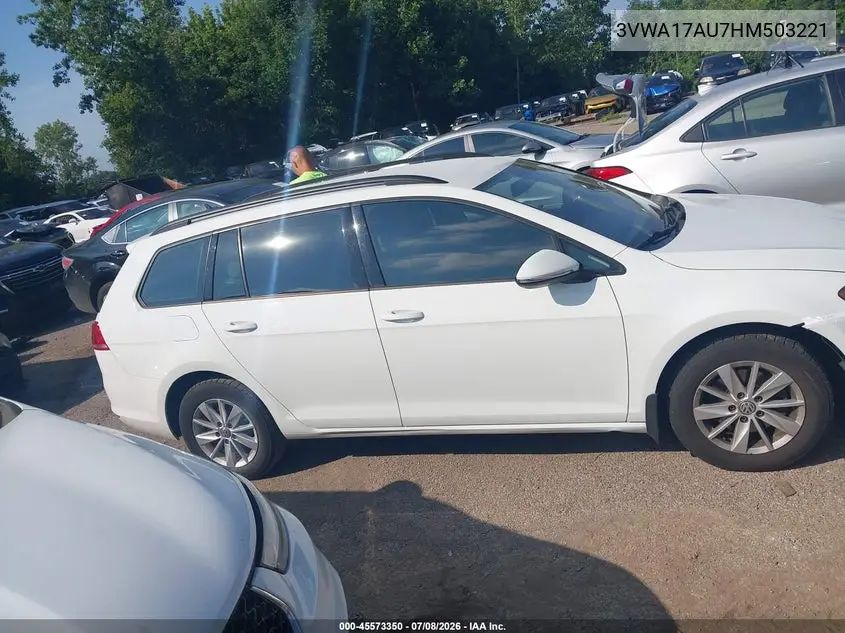 2017 Volkswagen Golf Sportwagen Tsi S VIN: 3VWA17AU7HM503221 Lot: 45573350