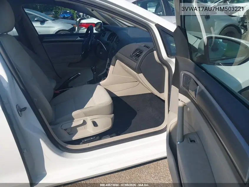 2017 Volkswagen Golf Sportwagen Tsi S VIN: 3VWA17AU7HM503221 Lot: 45573350