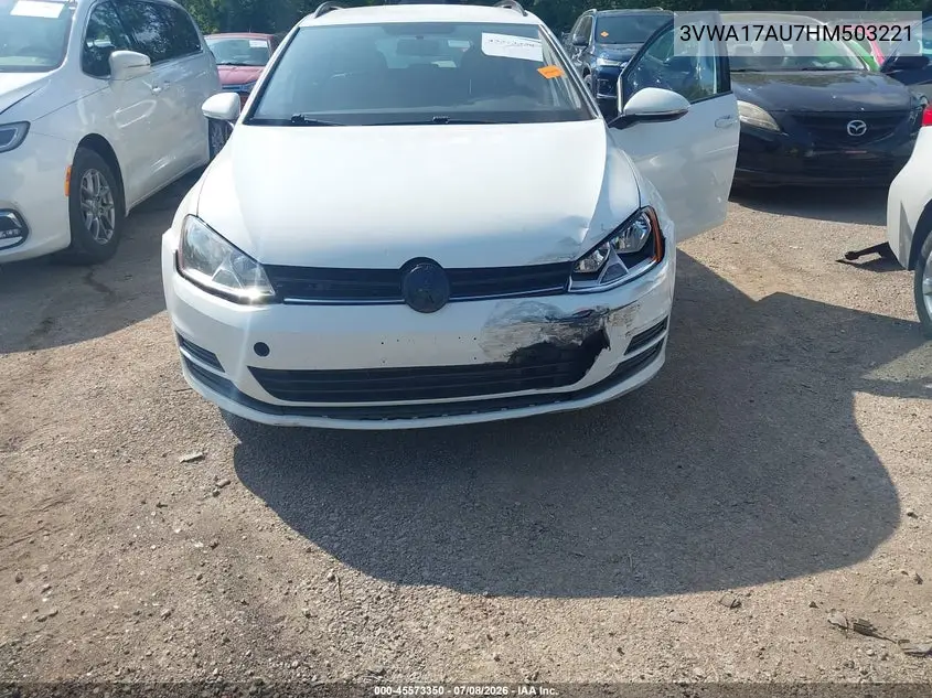 2017 Volkswagen Golf Sportwagen Tsi S VIN: 3VWA17AU7HM503221 Lot: 45573350