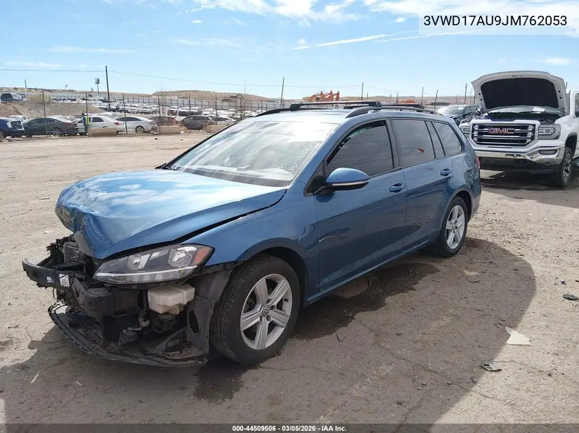 2018 Volkswagen Golf Sportwagen Tsi S/Tsi Se VIN: 3VWD17AU9JM762053 Lot: 44509506