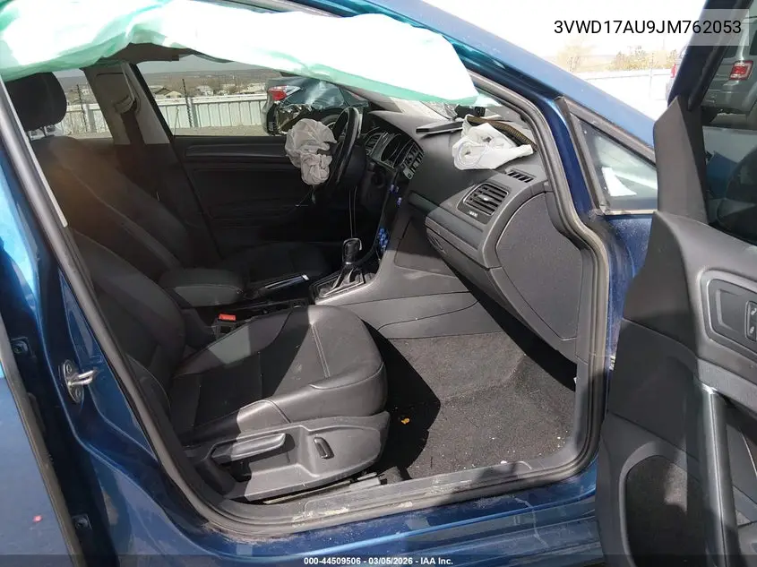 2018 Volkswagen Golf Sportwagen Tsi S/Tsi Se VIN: 3VWD17AU9JM762053 Lot: 44509506