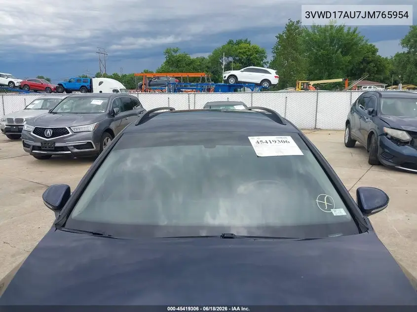 2018 Volkswagen Golf Sportwagen Tsi S/Tsi Se VIN: 3VWD17AU7JM765954 Lot: 45419306