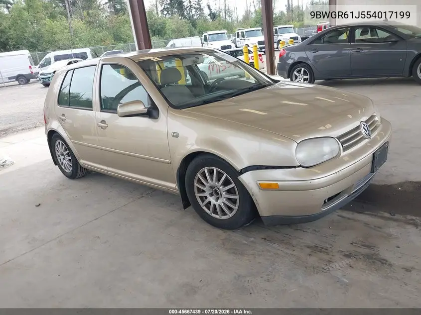 2005 Volkswagen Golf Gls Tdi VIN: 9BWGR61J554017199 Lot: 45667439