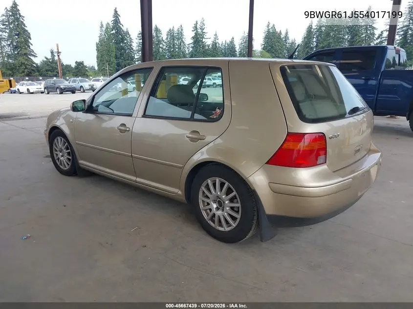2005 Volkswagen Golf Gls Tdi VIN: 9BWGR61J554017199 Lot: 45667439