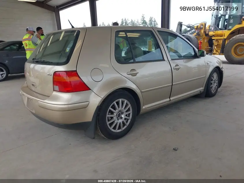 2005 Volkswagen Golf Gls Tdi VIN: 9BWGR61J554017199 Lot: 45667439