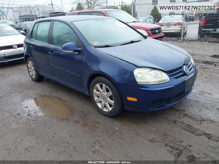 2007 Volkswagen Rabbit 4-Door VIN: WVWDS71K27W272707 Lot: 44777699