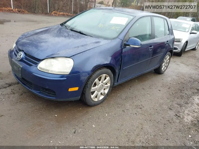 2007 Volkswagen Rabbit 4-Door VIN: WVWDS71K27W272707 Lot: 44777699