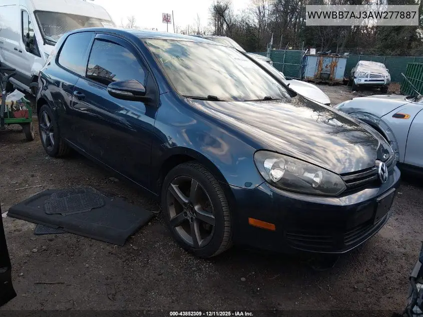 WVWBB7AJ3AW277887 2010 Volkswagen Golf 2-Door