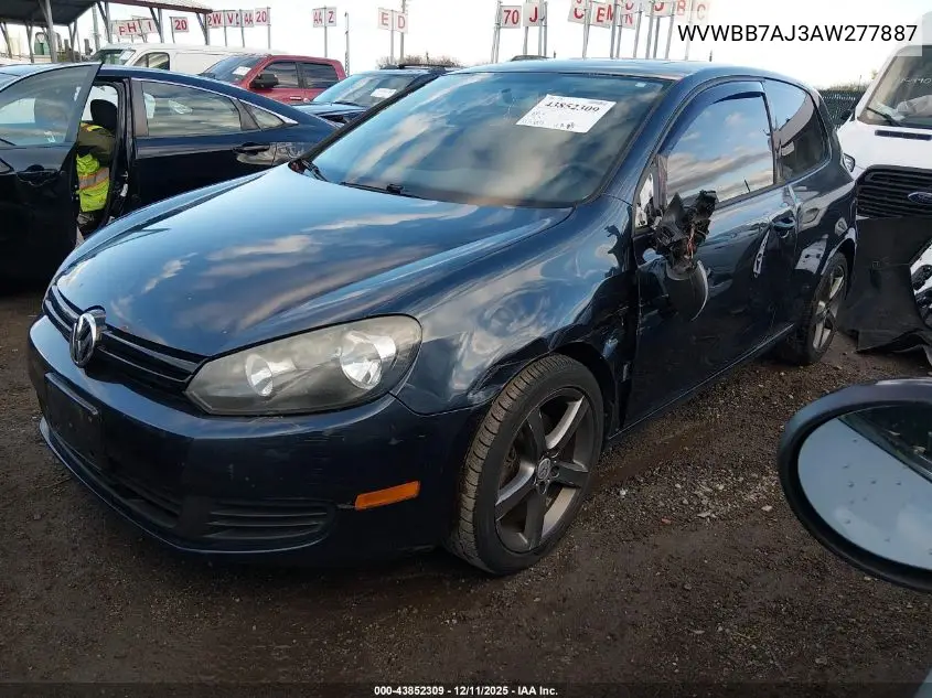 WVWBB7AJ3AW277887 2010 Volkswagen Golf 2-Door