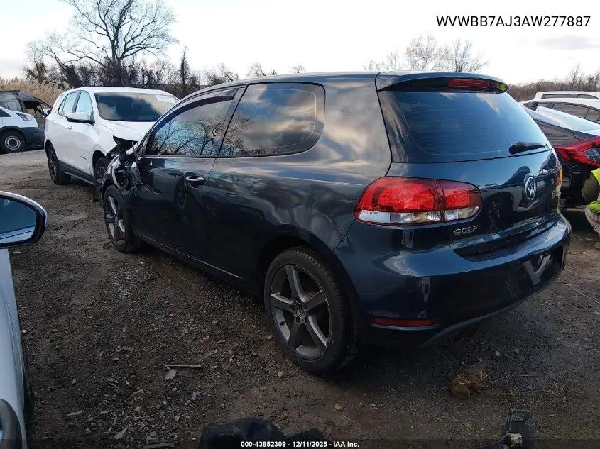 WVWBB7AJ3AW277887 2010 Volkswagen Golf 2-Door