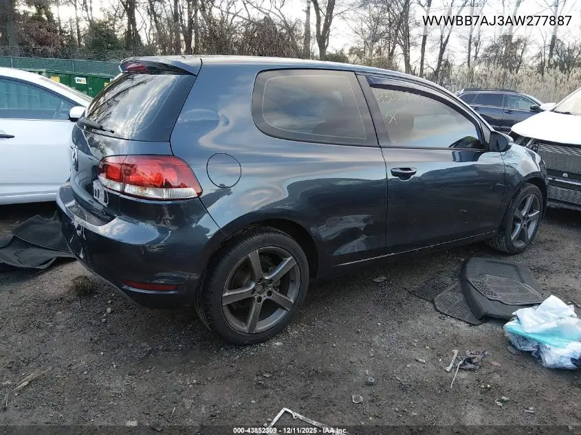 WVWBB7AJ3AW277887 2010 Volkswagen Golf 2-Door