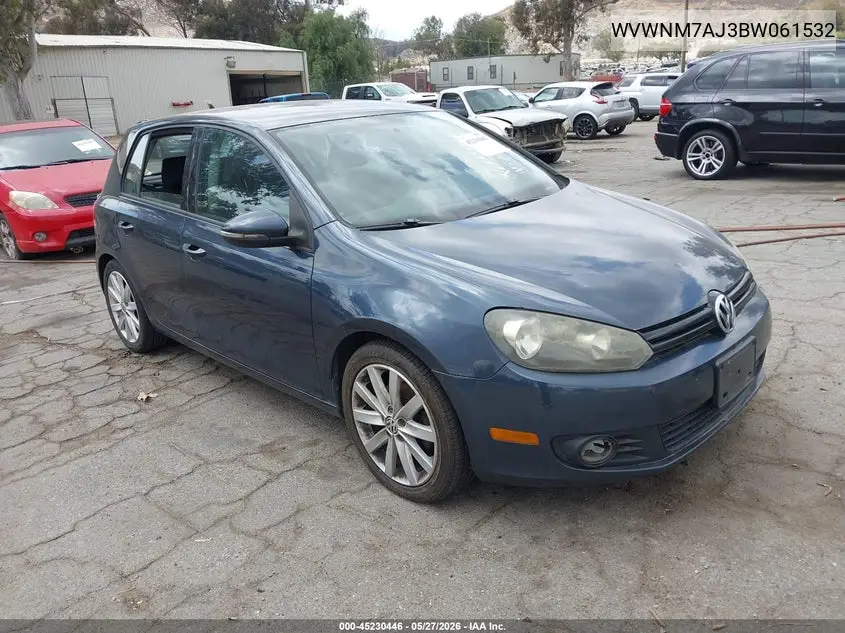 2011 Volkswagen Golf Tdi 4-Door VIN: WVWNM7AJ3BW061532 Lot: 45230446