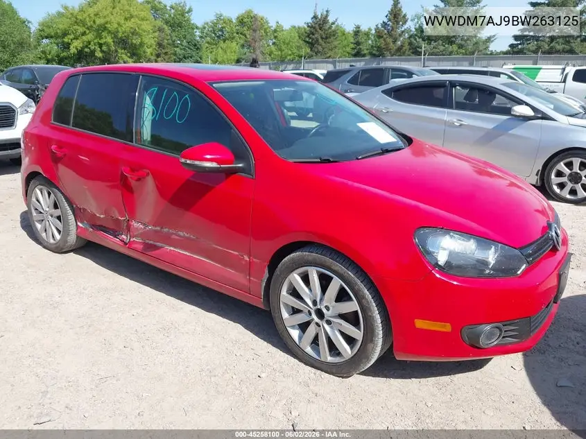 2011 Volkswagen Golf Tdi 4-Door VIN: WVWDM7AJ9BW263125 Lot: 45258100