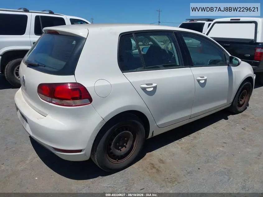 2011 Volkswagen Golf 2.5L 4-Door VIN: WVWDB7AJ8BW229621 Lot: 45330627