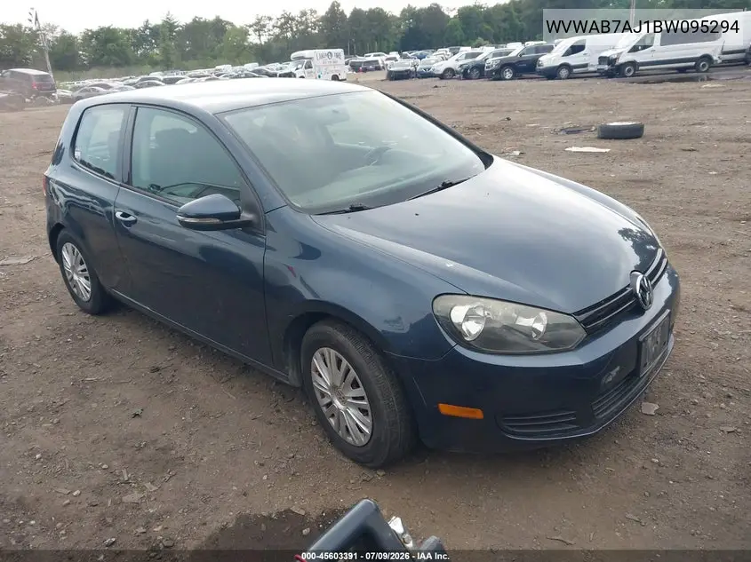 2011 Volkswagen Golf 2.5L 2-Door VIN: WVWAB7AJ1BW095294 Lot: 45603391