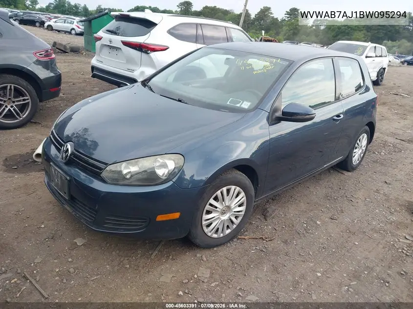 2011 Volkswagen Golf 2.5L 2-Door VIN: WVWAB7AJ1BW095294 Lot: 45603391