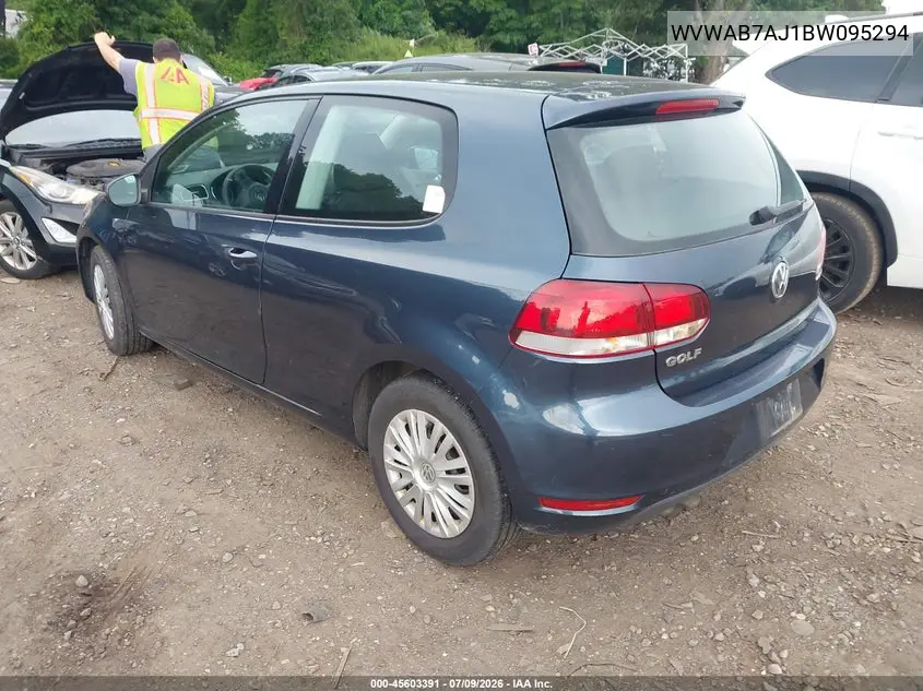 2011 Volkswagen Golf 2.5L 2-Door VIN: WVWAB7AJ1BW095294 Lot: 45603391