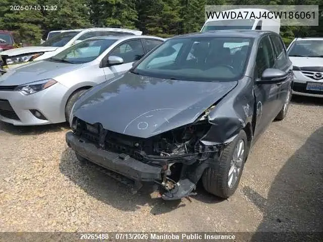 2012 Volkswagen Golf 2.5 VIN: WVWDA7AJ4CW186061 Lot: 20265488