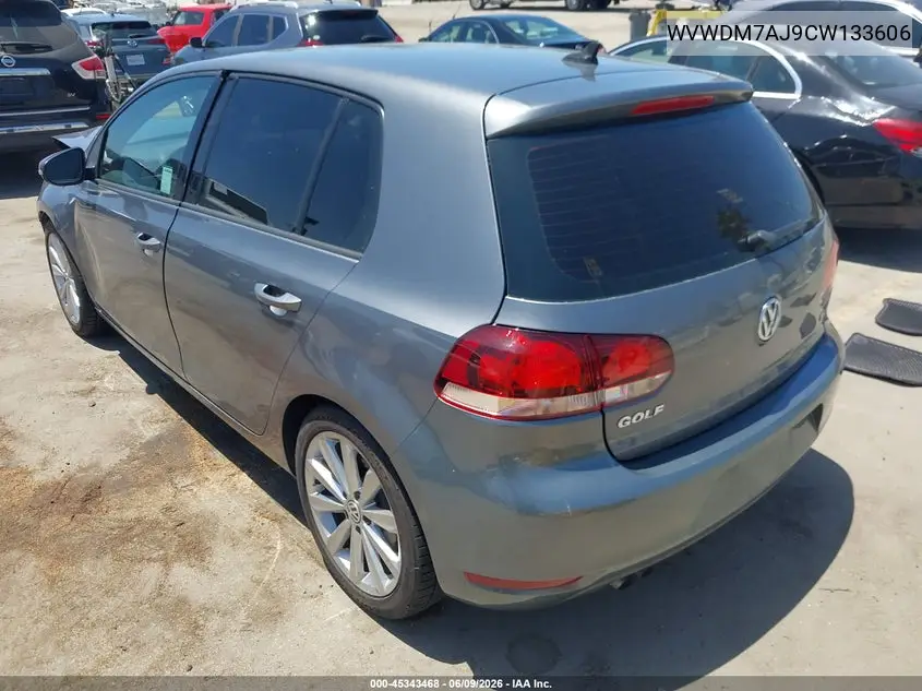2012 Volkswagen Golf Tdi 4-Door VIN: WVWDM7AJ9CW133606 Lot: 45343468