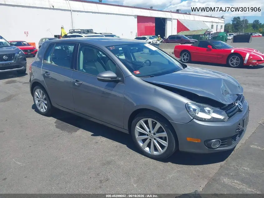 2012 Volkswagen Golf Tdi 4-Door VIN: WVWDM7AJ7CW301906 Lot: 45399002