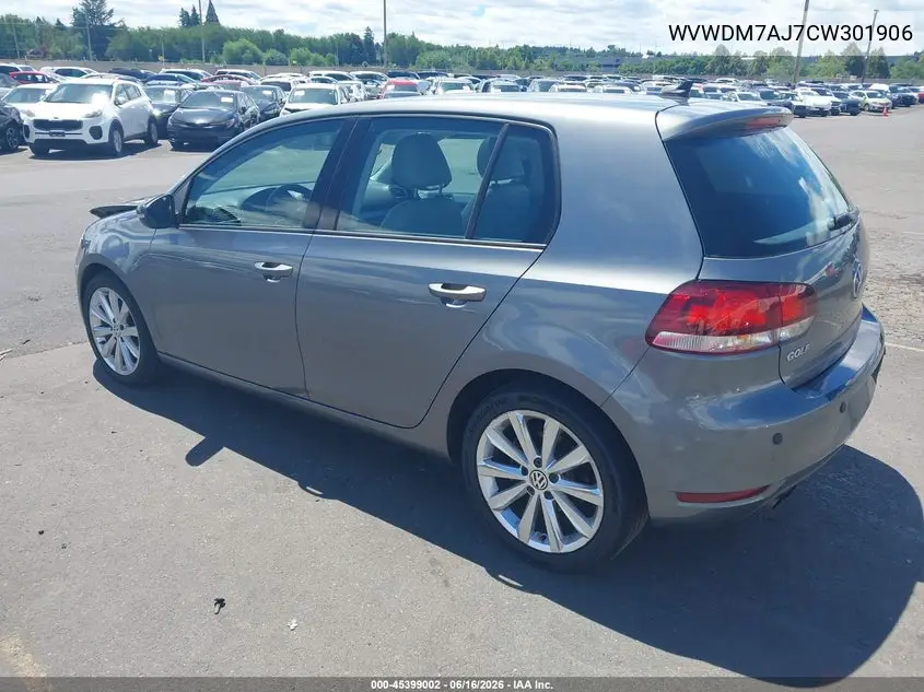 2012 Volkswagen Golf Tdi 4-Door VIN: WVWDM7AJ7CW301906 Lot: 45399002