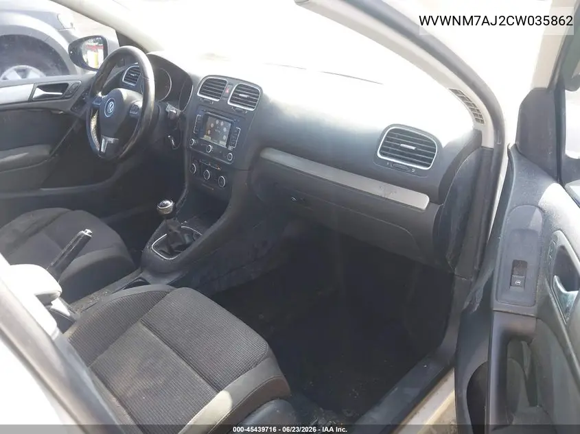 2012 Volkswagen Golf Tdi 4-Door VIN: WVWNM7AJ2CW035862 Lot: 45439716