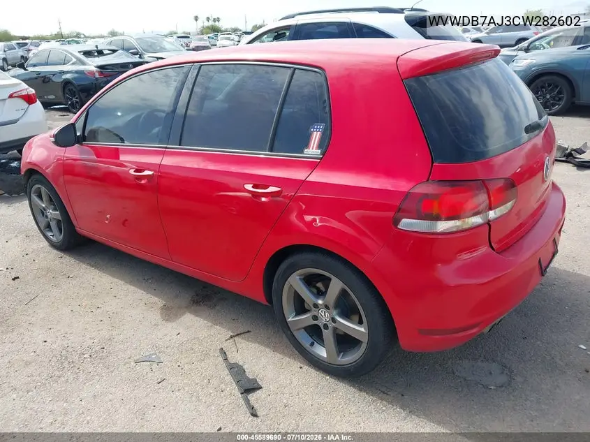 2012 Volkswagen Golf 2.5L 4-Door VIN: WVWDB7AJ3CW282602 Lot: 45589690