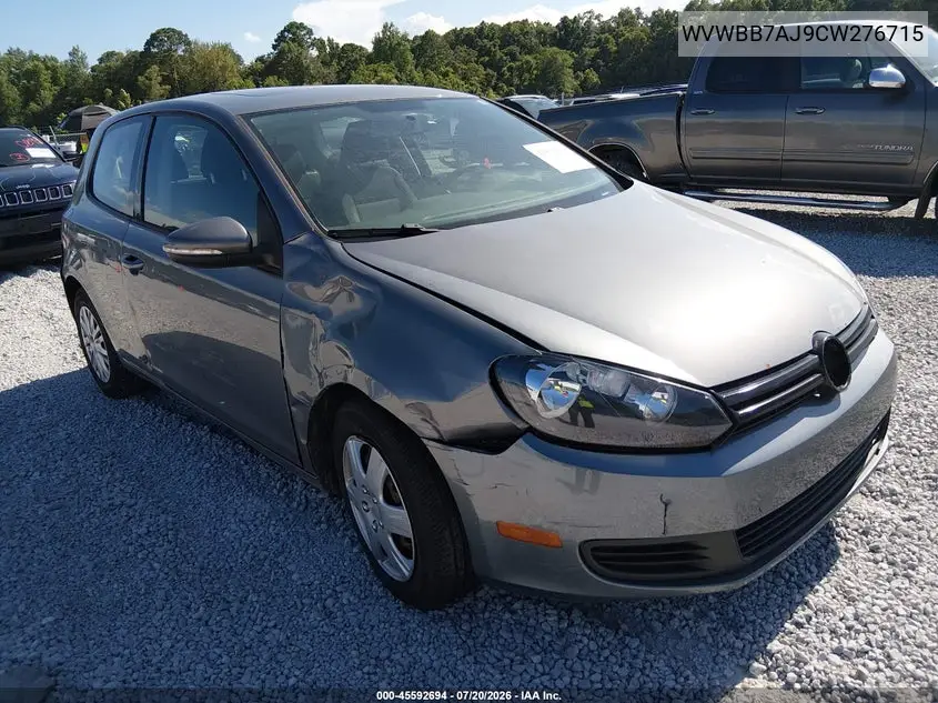 2012 Volkswagen Golf 2.5L 2-Door VIN: WVWBB7AJ9CW276715 Lot: 45592694