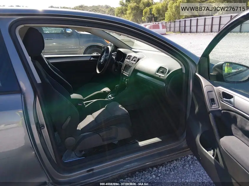 2012 Volkswagen Golf 2.5L 2-Door VIN: WVWBB7AJ9CW276715 Lot: 45592694