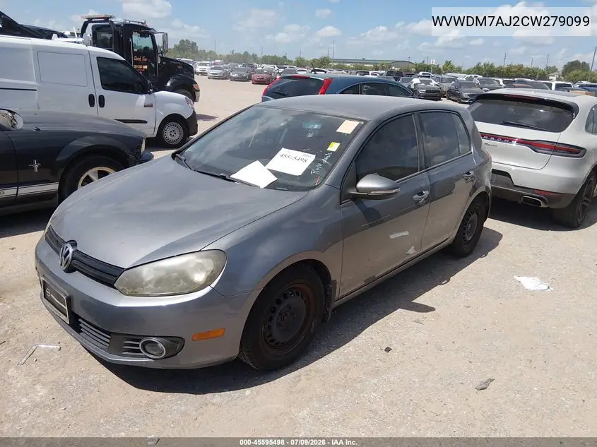 2012 Volkswagen Golf Tdi 4-Door VIN: WVWDM7AJ2CW279099 Lot: 45595498