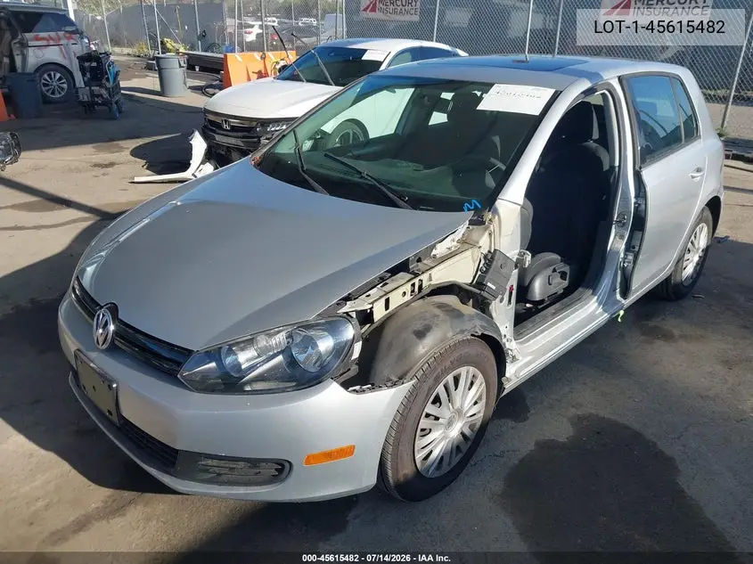 2012 Volkswagen Golf VIN: LOT-1-45615482 Lot: 45615482